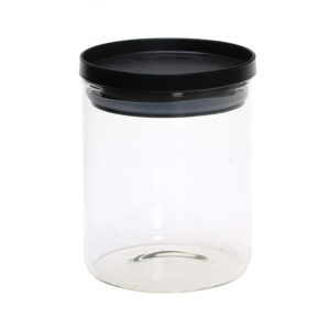 Pote Vidro Borossilicato 750ml Tampa Preta