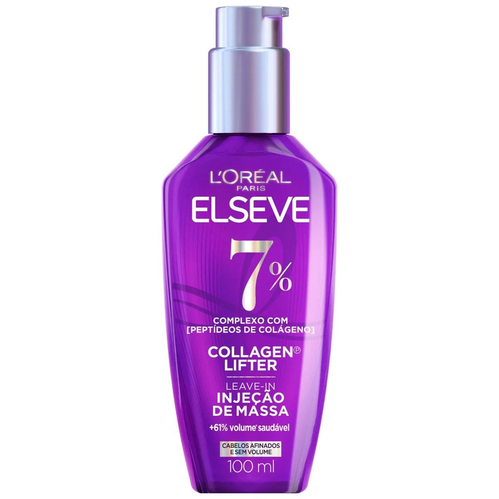 S?rum Leave-in Elseve Col?geno Lifter 100ml 1 SÉRUM LEAVE-IN ELSEVE LOREAL COLÁGENO LIFTER DE MASSA 100ML