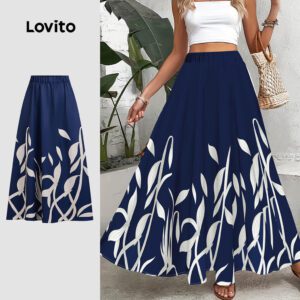 Saia Boho Estampada Azul Marinho