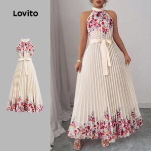Vestido Boho Plissado Floral Verão