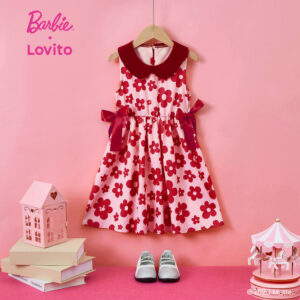 Vestido Barbie Lovito Vermelho Laço Infantil
