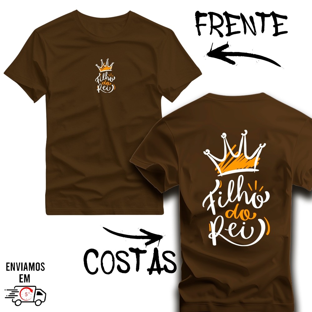 Camiseta Crist? Unissex Filho do Rei Algod?o 1 Camiseta Cristã Unissex Filho do Rei Algodão