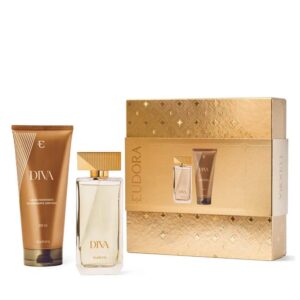 Kit Perfume Feminino Eudora Deo Colônia Diva 100ml + Loção Hidratante 200ml