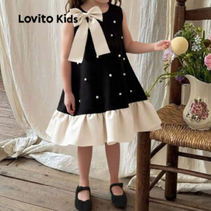 Vestido Infantil Fofo Preto e Branco