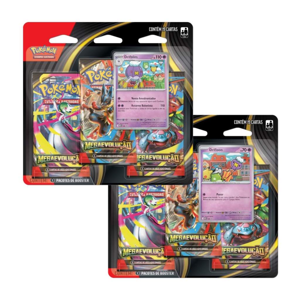 Blister Triplo Megaevolução Drifblim & Drifloon Copag 1 Blister Triplo Megaevolução Drifblim & Drifloon Copag