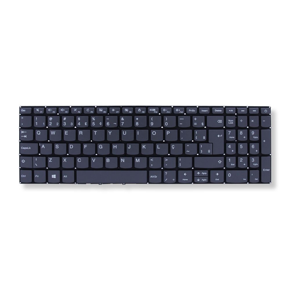 Teclado Lenovo Ideapad 330 ABNT2 Grafite - bringIT 1 Teclado para Notebook Lenovo Ideapad 330 81FDS00100 | Grafite ABNT2