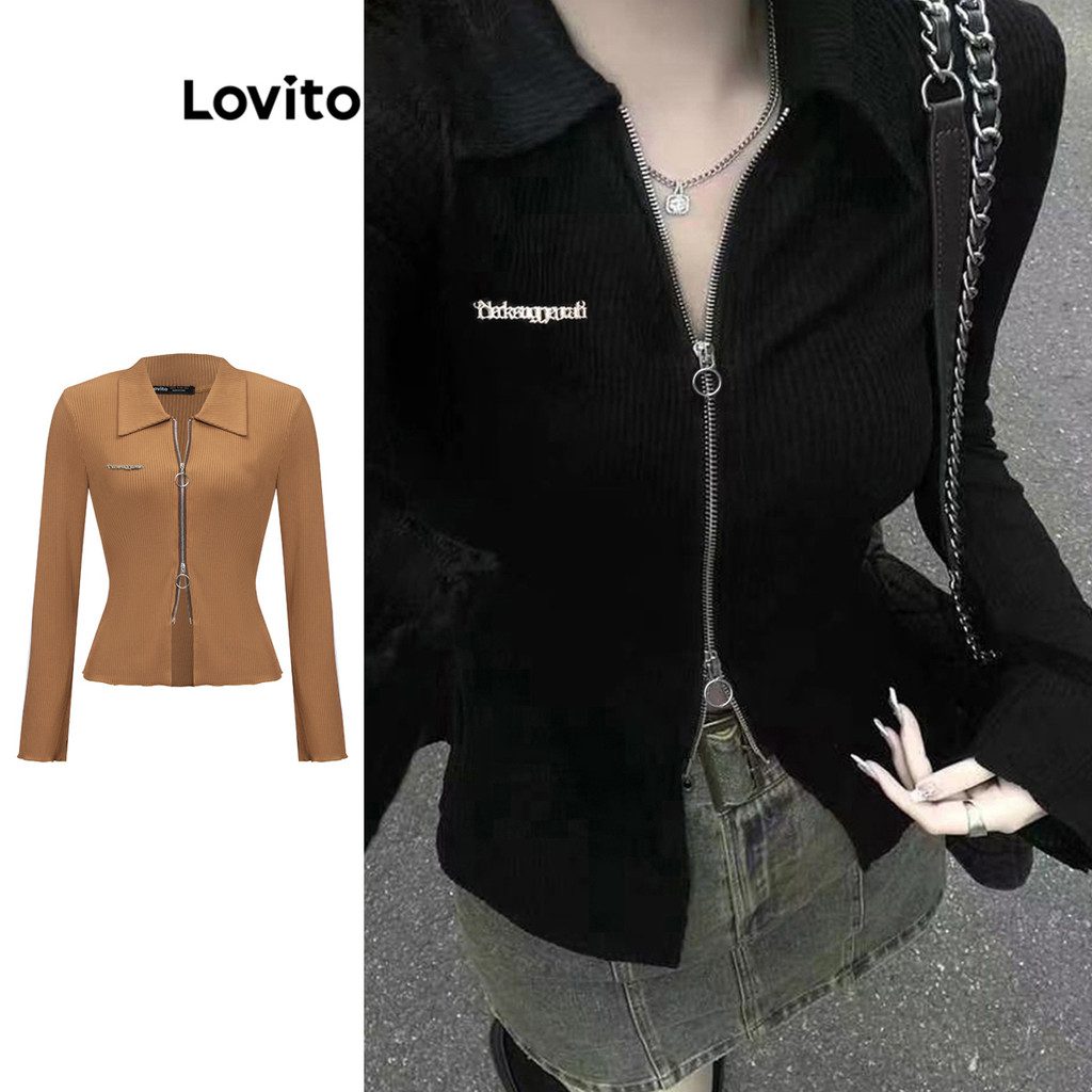 Camiseta Liso Z?per Mulher LNA 1 Camiseta Liso Zíper Mulher LNA