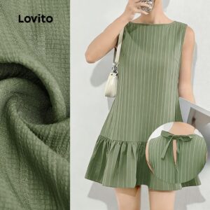 Vestido Plissado Verde Militar Casual