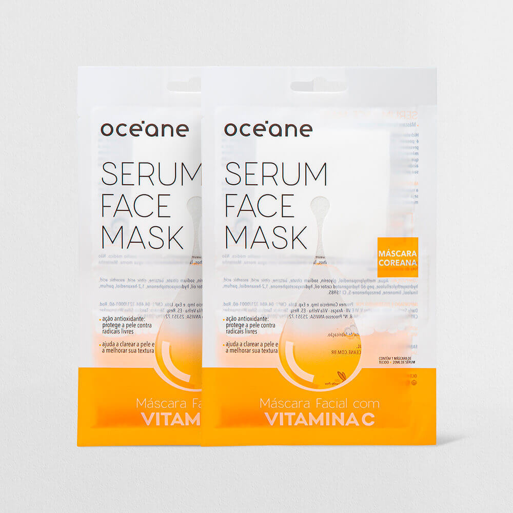 Kit M?scara Facial Vitamina C - Pele Radiante 1 Kit Máscara Facial de Sérum com Vitamina C (2 Produtos)