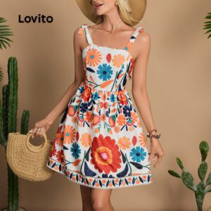 Vestido Boho Floral Amarrado à Frente
