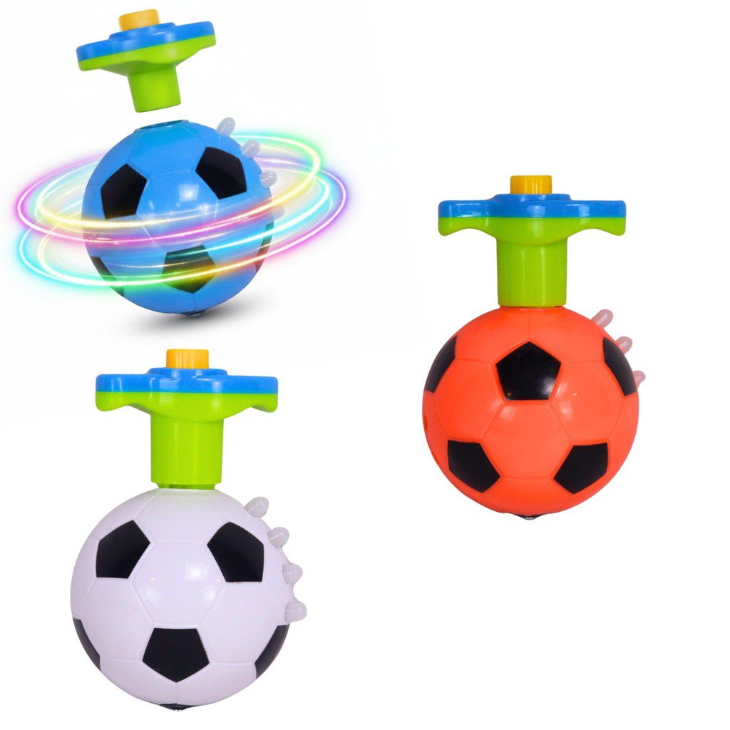 Pi?o Eletr?nico Bola de Futebol com Luzes Castela 1 Pião Eletrônico Bola de Futebol com Luzes Castela