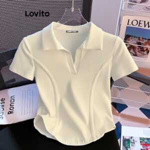 Camiseta Casual Feminina Lisa de Algodão