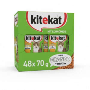 Kitekat Ração Úmida Frango Adulto 48 Sachês
