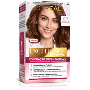 Kit Tintura Imédia Excellence L'Oréal Chocolate 6.7