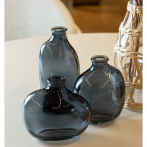 Vaso de Vidro Azul Organics Wolff 11cm