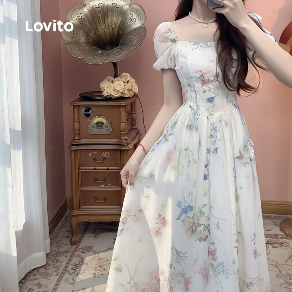 Vestido Boho Plissado Floral Primavera/Ver?o 1 Vestido Boho Plissado Floral Primavera/Verão