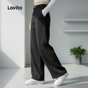 Calça Casual Feminina com Bolsos - Preta