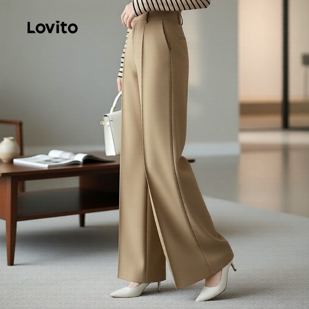 Cal?a Feminina Khaki Clara Elegante 1 Calça Feminina Khaki Clara Elegante