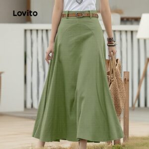 Saia Feminina Verde Exército com Zíper