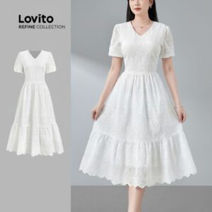 Vestido Branco Bordado Casual Feminino