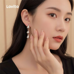 Lovito Par de Brincos Simples e Casuais LFA105121