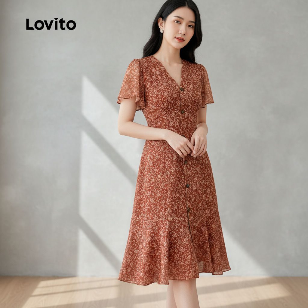 Vestido Boho Floral Estampado Primavera/Ver?o 1 Vestido Boho Floral Estampado Primavera/Verão