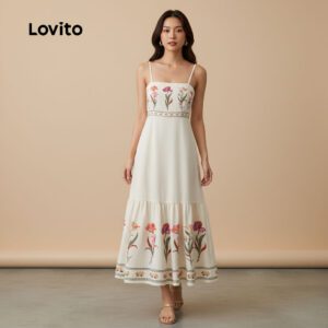 Vestido Longo Boho Floral Viscose Linho