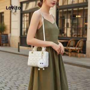 Bolsa Feminina Ombro Metal Liso Branco Azul LNA