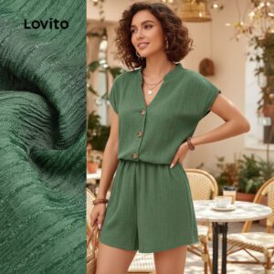 Macacão Verão Feminino Verde Ajustado