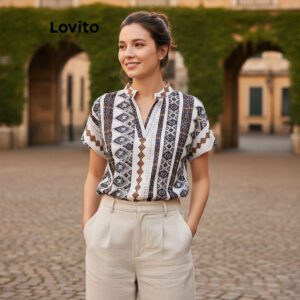 Camisa Feminina Estampada Boho Verão