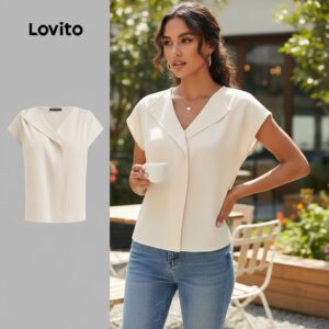 Blusa Plissada Assimétrica Lisa Verão