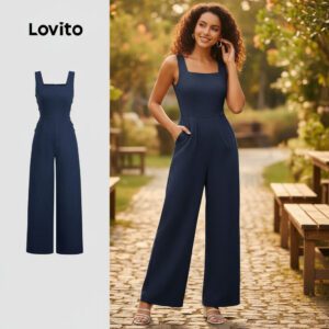 Macacão Casual Feminino Azul Marinho