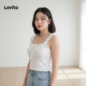 Blusa Boho Jacquard Laço Feminina