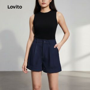 Shorts Femininos Dupla Camada Poliéster