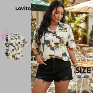 Blusa Plus Size Estampada à Mão - Verão/Primavera