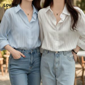 Blusa Feminina Lisa Manga Longa Casual