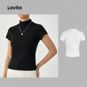 Blusa Feminina Lisa Gola Alta Preta