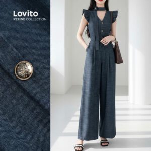 Macacão Feminino Elegante Azul Marinho