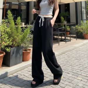 Calça Lisa Colorblock Feminina LNA