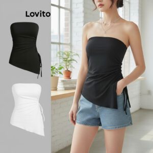 Regata Lisa Assimétrica Feminina Preta