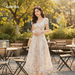 Vestido Elegante Floral Natalino