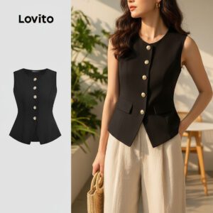 Blusa Feminina Botões Elegante Preta