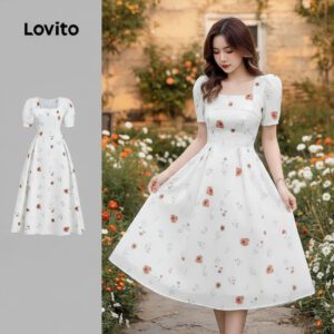 Vestido Feminino Boho Branco Floral