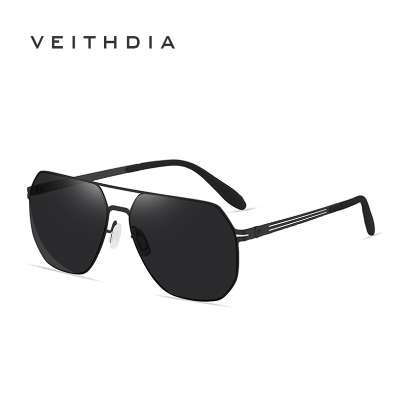 ?culos de Sol Polarizados Masculinos VEITHDIA 1 VEITHDIA Novos Óculos De Sol Polarizados De nylon Sem Parafusos E Fivelas Integrados Masculinos Flexíveis Não Deformáveis CP5007