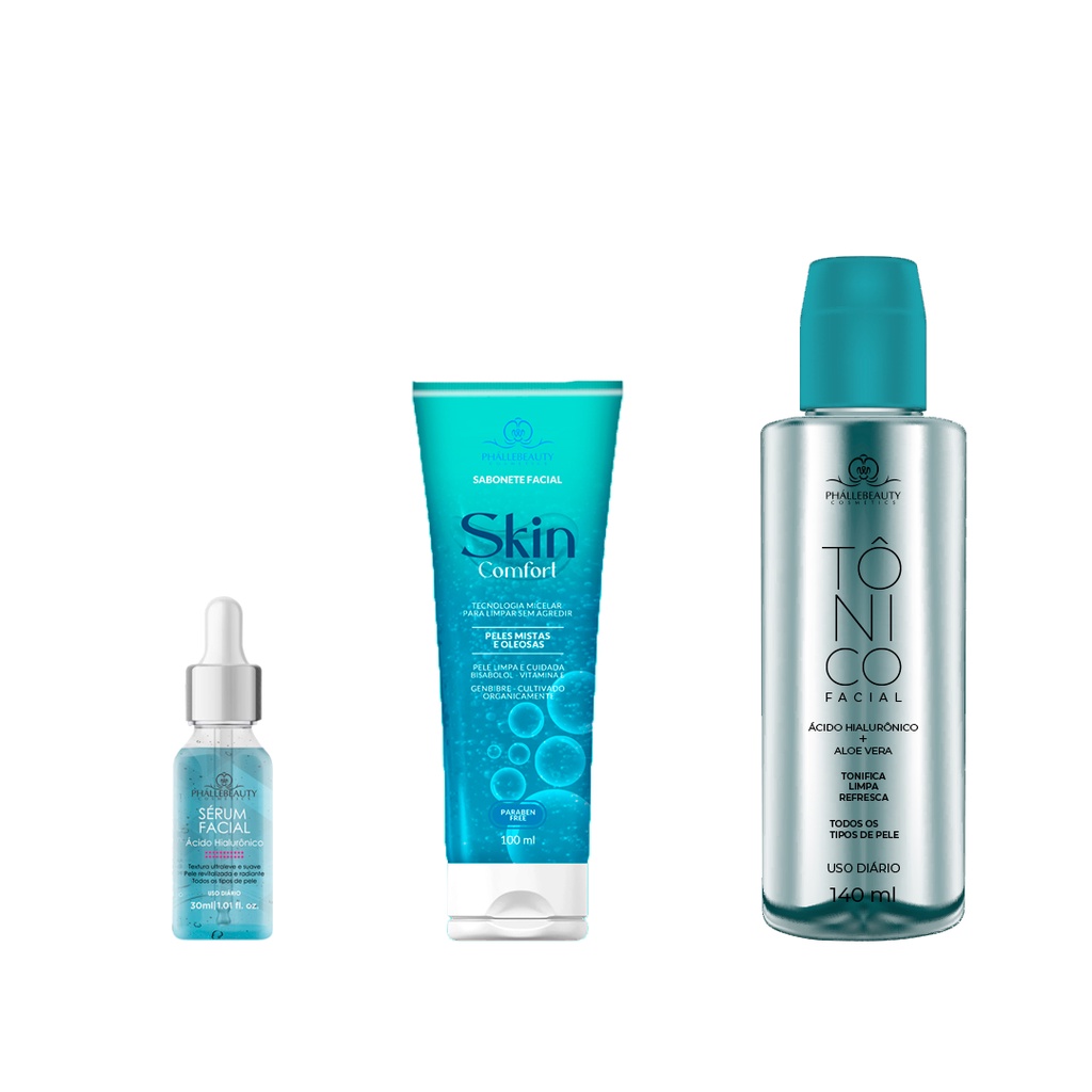 Kit Perfeito para Pele Radiante: Ph?lleBeauty 1 Kit 3 Itens PhálleBeauty Skin Protection