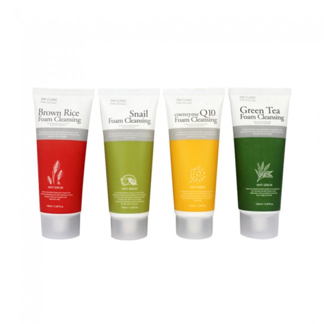 3W Clinic Foam Cleanser - 4 Tipos | Limpeza Facial Coreana 1 3w clinic foam cleansing 100ml 4types
