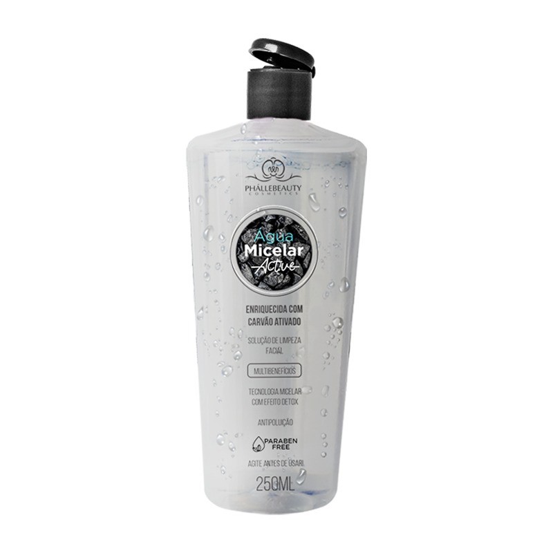 ?gua Micelar Carv?o Ativado Active Ph?lleBeauty 250ml 1 Água Micelar Active Controle de Oleosidade 250 ml PhálleBeauty Ph021
