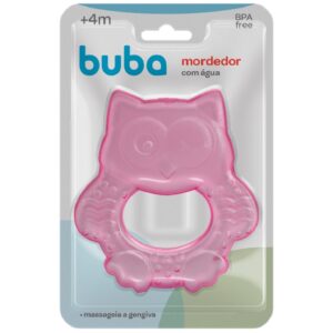 Mordedor de Água Corujinha Rosa Buba - Alívio para Dentição