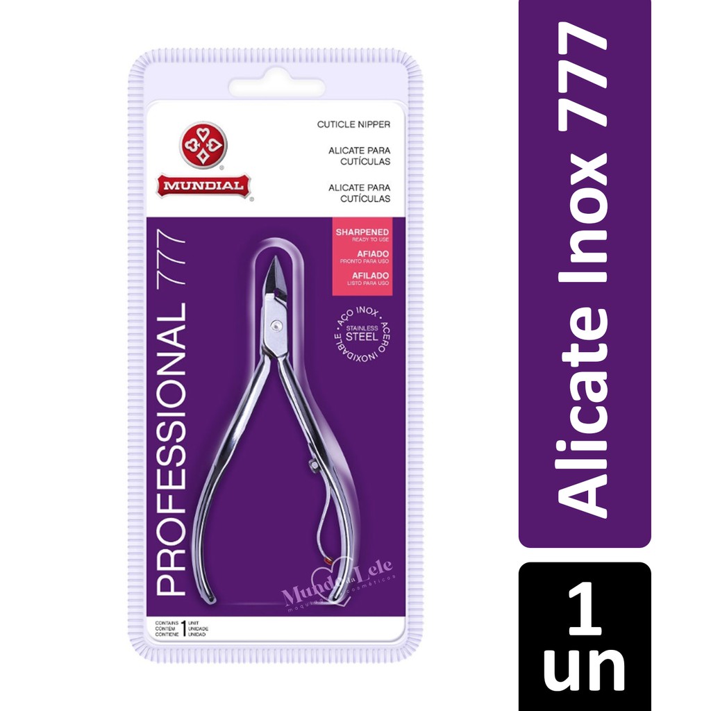 Alicate Cut?cula Inox Mundial 777 Profissional 1 Alicate De Cutícula Inox Mundial 777 Profissional