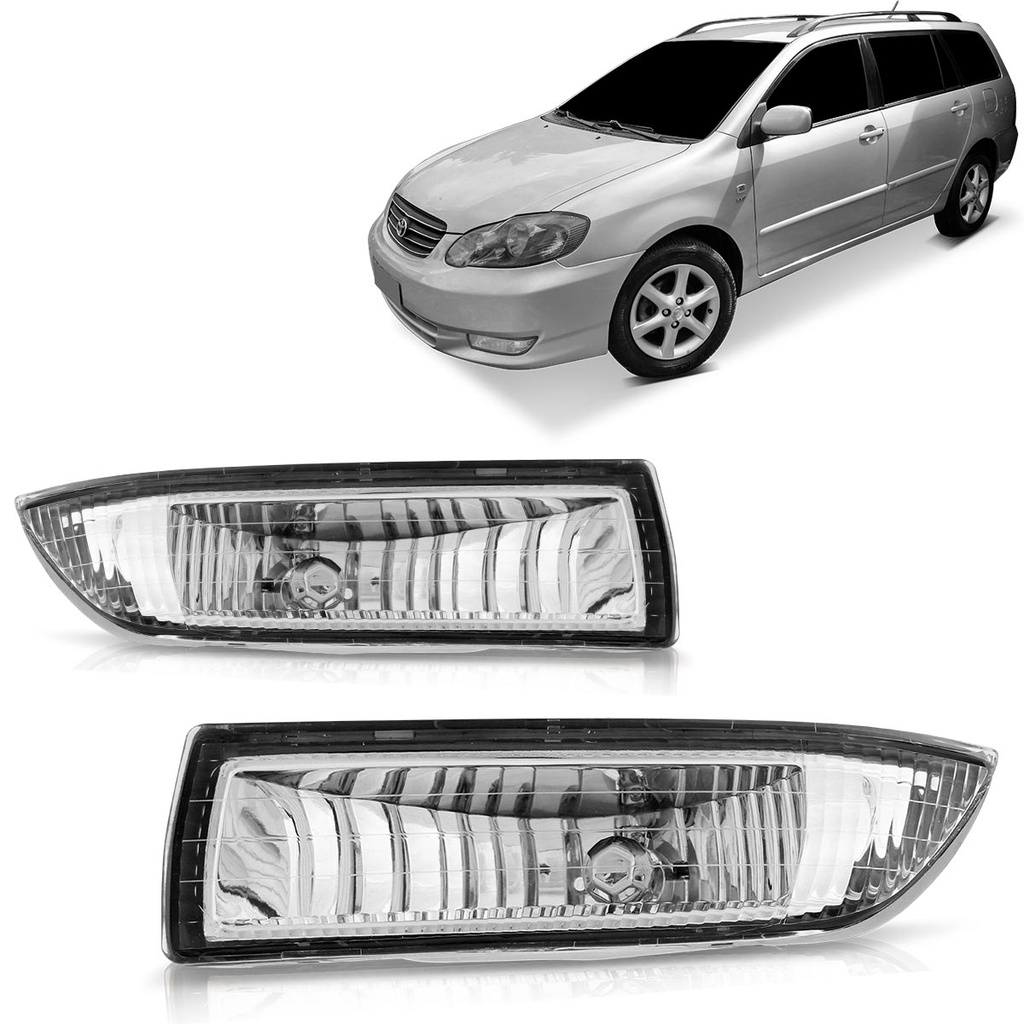 Par Farol de Milha Corolla 2003 2004 e Fielder 2005 2006 2007 1 Par Farol Milha Corolla 2003 2004 Fielder 2005 2006 2007